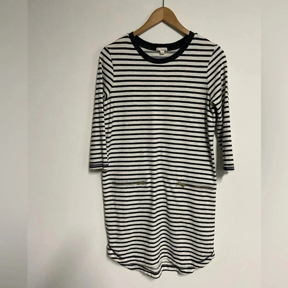 Gap Women’s Small Striped Zip‎ Pockets Shirttail Dress Nautical Preppy Coastal - Picture 6 of 15